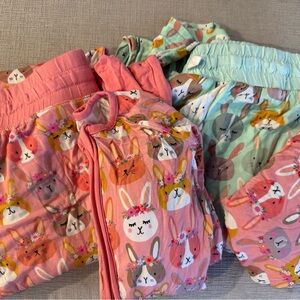 Adorable Little Sleepies Bunny Print Family Set